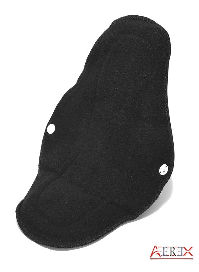 AEREX Reusable Cloth Period Pads | Absorbent Cloth Sanitary Pad | Leak-proof Sanitary Pads Set with Wings for Women | Washable Cloth Panty Liners Period Pads For Heavy Flow (Standard, 8, count) - Image 2